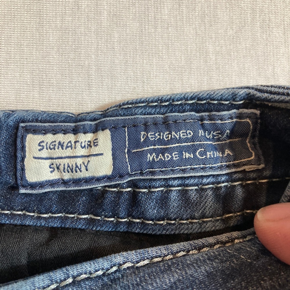 Miss Me Signature Skinny Jeans 27 Medium Wash Embellished Distressed JP7072S5 - Picture 4 of 16